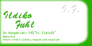 ildiko fuhl business card